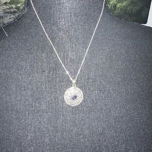 Beautiful Sterling Silver Necklace With Pendent - image 1